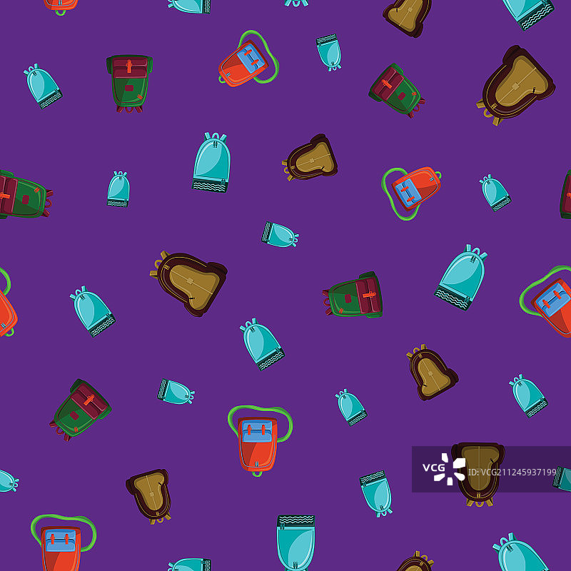 彩色书包无缝图案图片素材