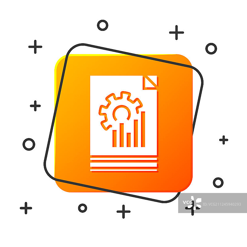 带有图表图标的白色文档图片素材