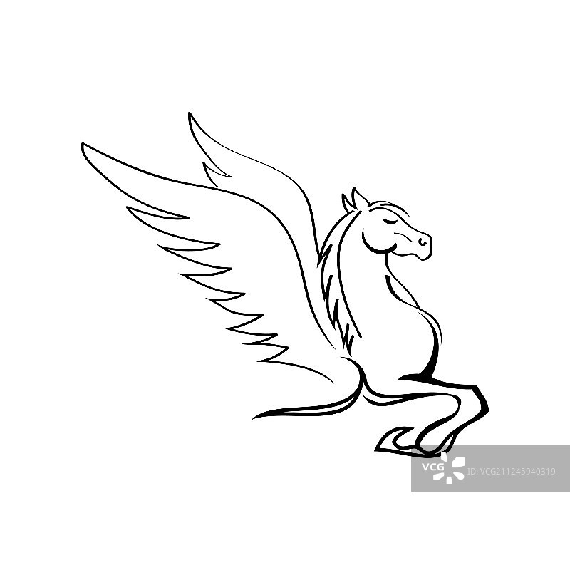 飞翔的飞马图片素材