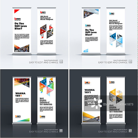 抽象业务集现代卷起来图片素材