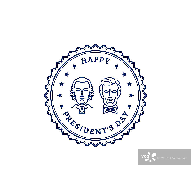 美国总统日快乐印章图标图片素材