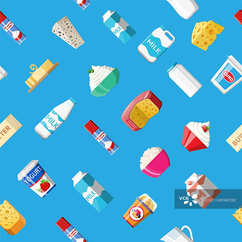乳制品无缝图案图片素材