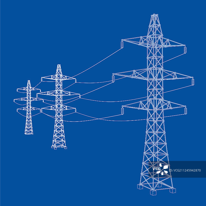 电力铁塔概念图片素材