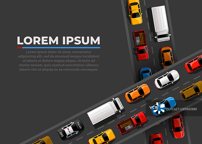公路交通拥堵图片素材