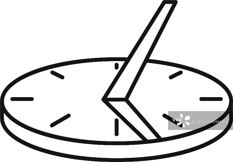 古代日晷轮廓图标图片素材