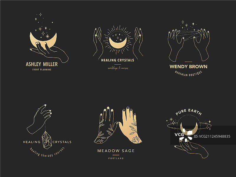 精美手绘风格Logo合集图片素材