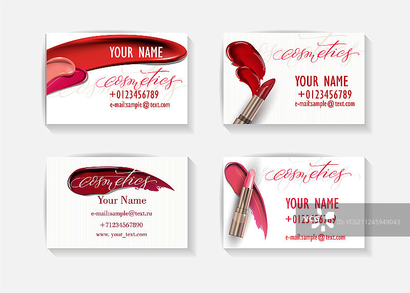带彩妆的化妆师名片模板图片素材