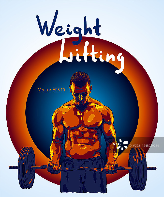 举重运动员举起重物图片素材