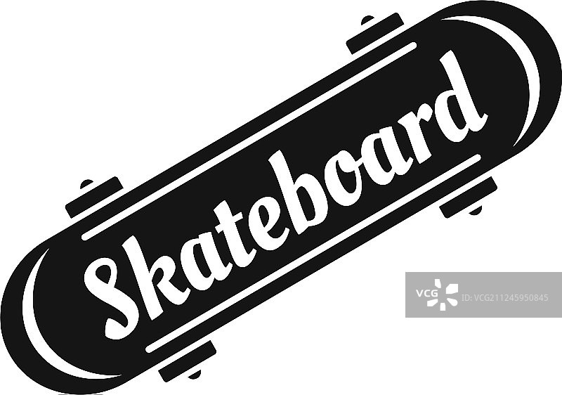 简约风格的旧滑板标志图片素材