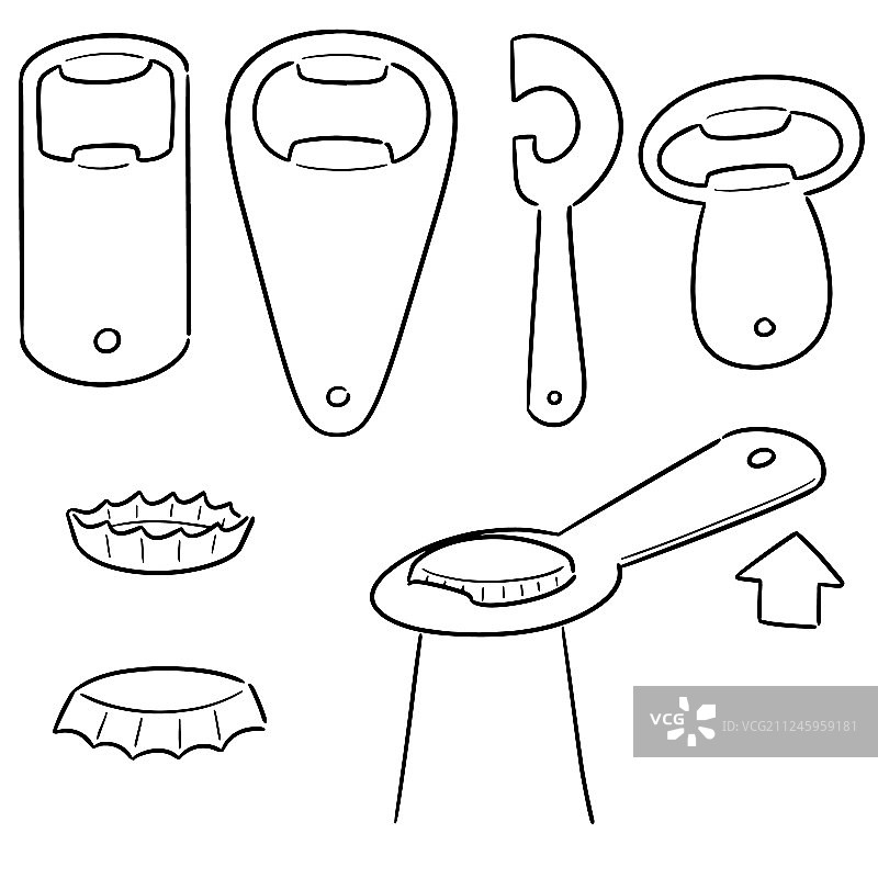 开瓶器套装图片素材