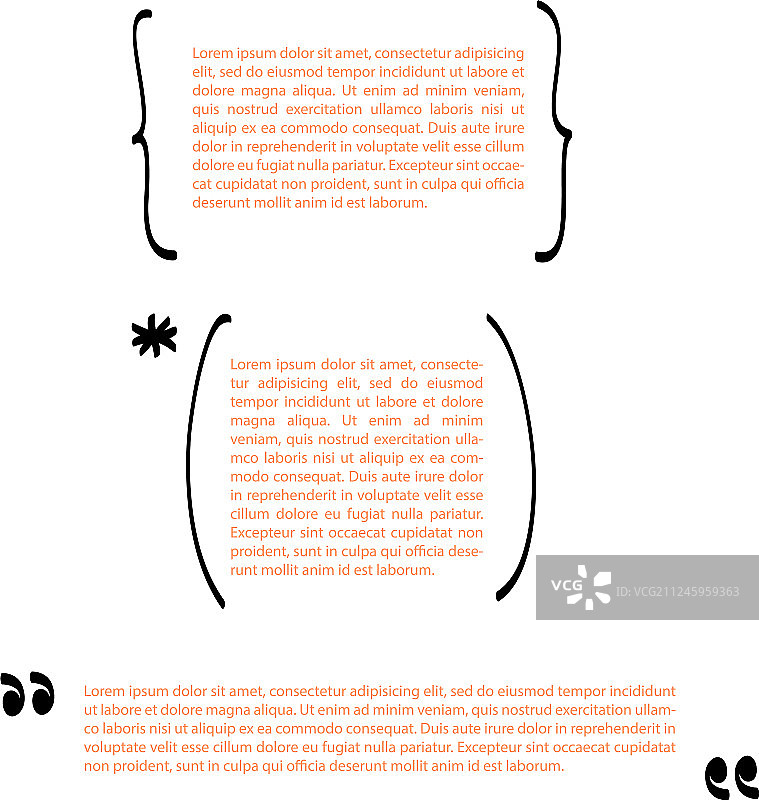 手写括号和引号模板图片素材