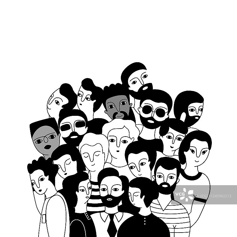 多元文化男性群体图片素材