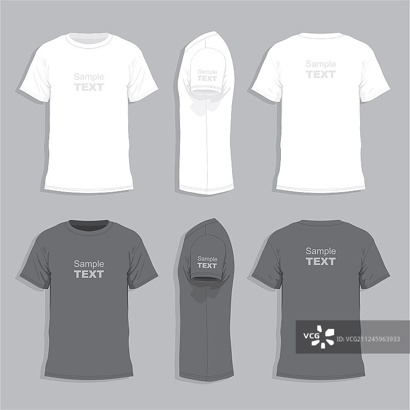 男士T恤设计模板图片素材