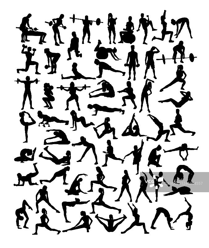 运动剪影图片素材