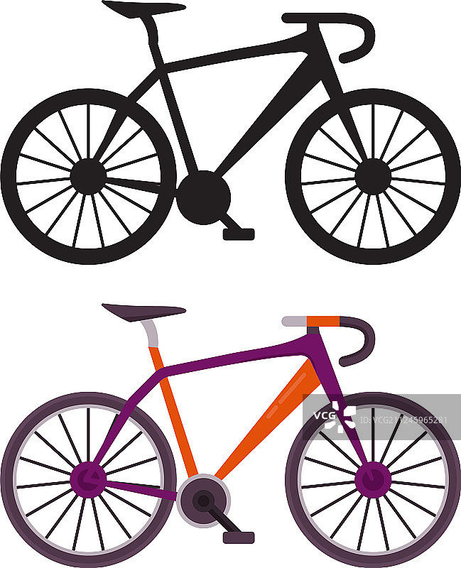 复古城市自行车图标图片素材