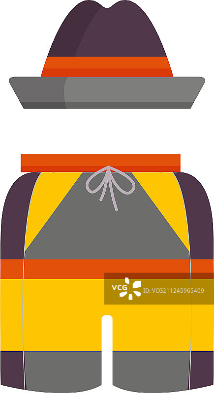 男人夏日帽子短裤图标图片素材