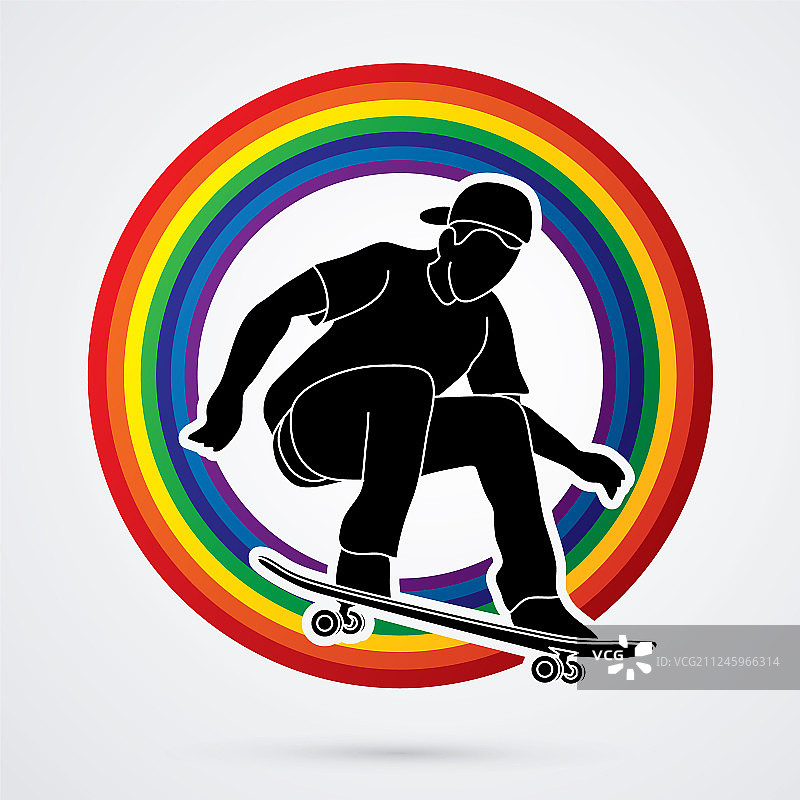 滑板跳跃图片素材