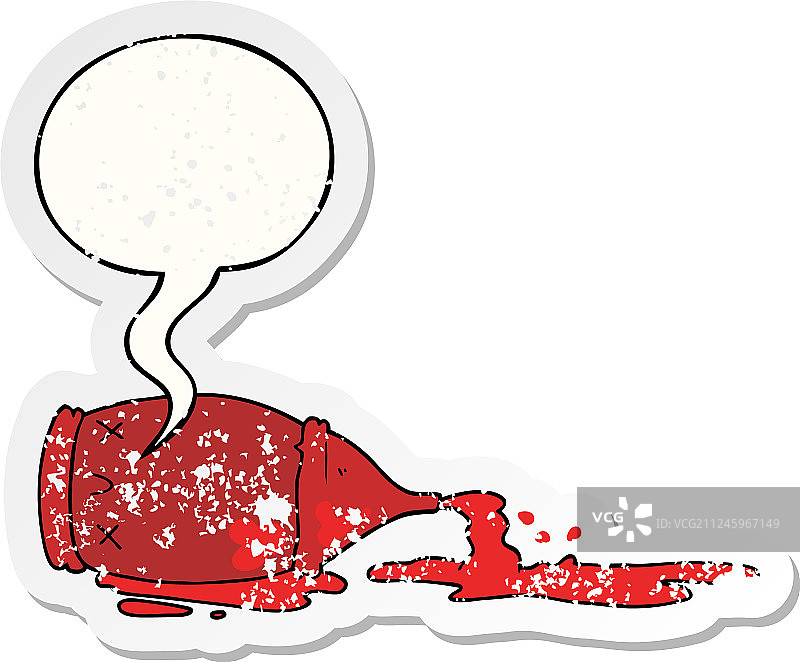 卡通溢出的瓶子和对话气泡图片素材