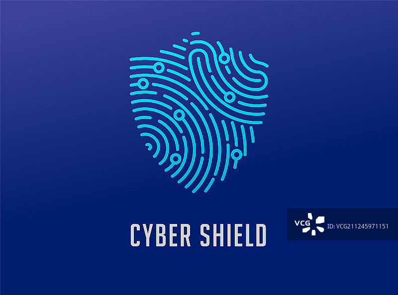 指纹扫描标志隐私盾牌图标网络图片素材