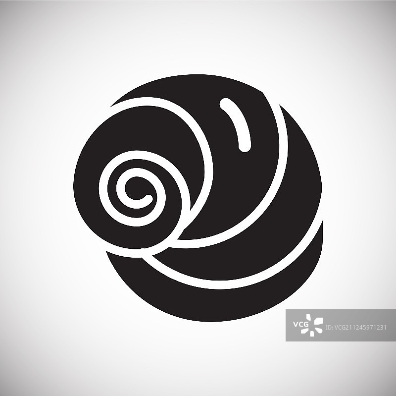 白色背景上的海螺图标图片素材