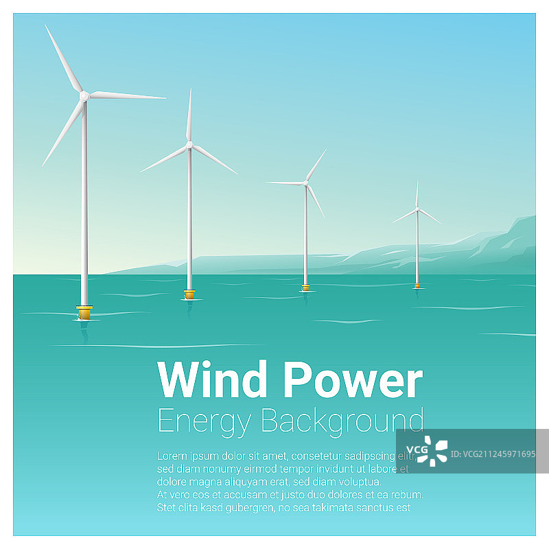 风力涡轮机能源概念背景32图片素材