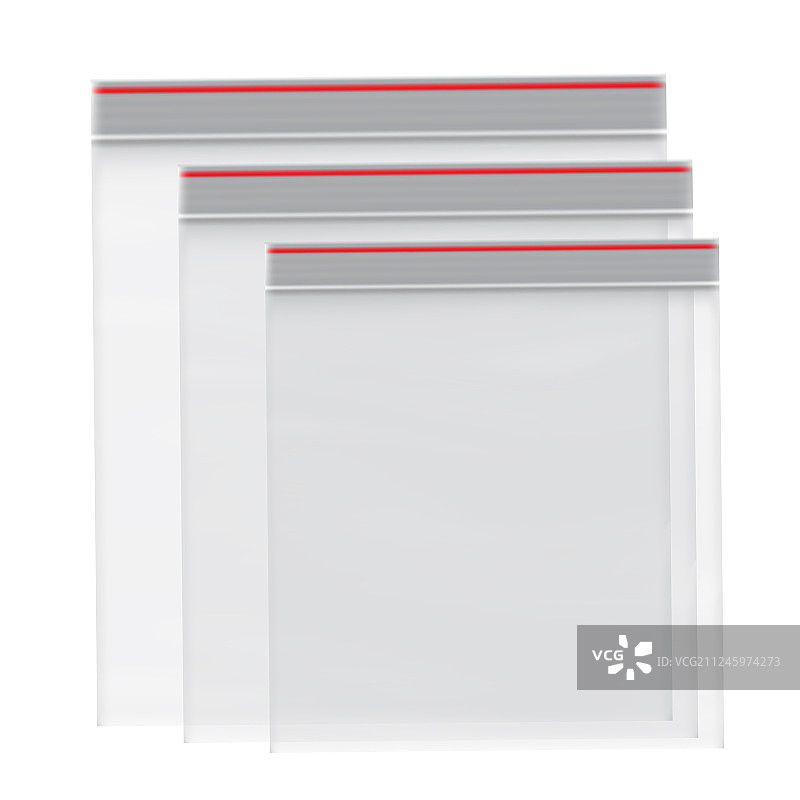 自封拉链空包装袋图片素材