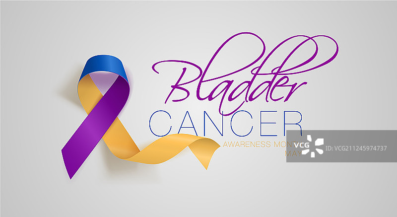 膀胱癌意识书法海报设计图片素材