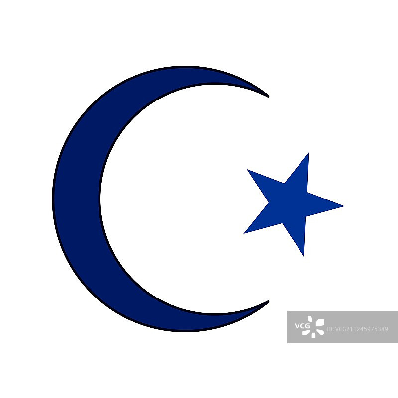 星月标志图标图片素材
