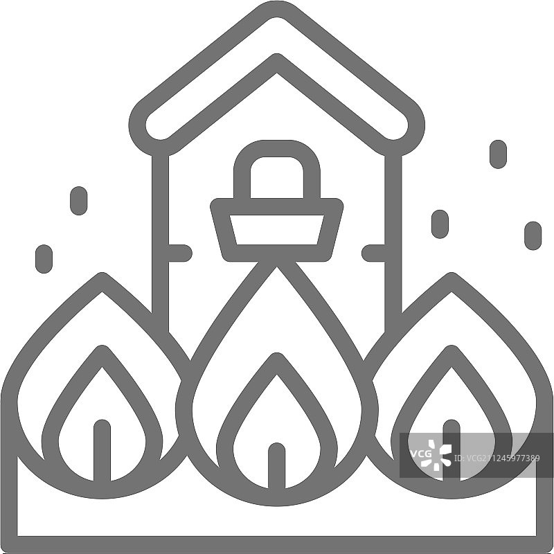 房屋火灾自然灾害图片素材