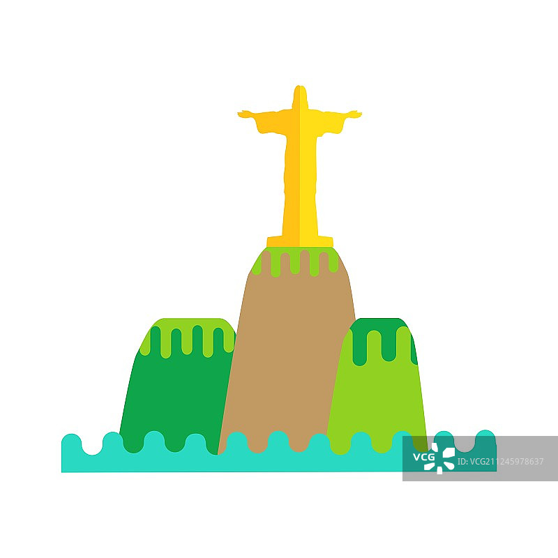 里约热内卢扁平背景图片素材