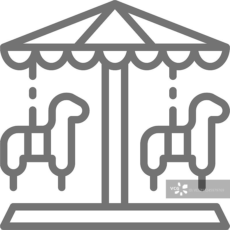 传统旋转木马图片素材