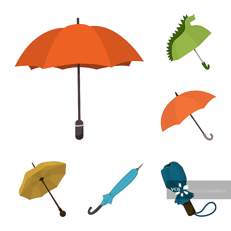 雨伞和雨水图标图片素材