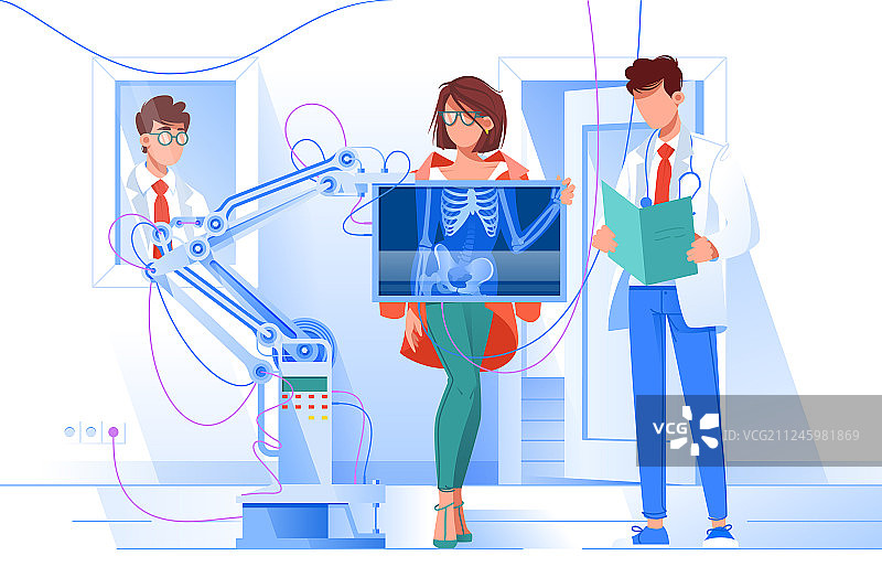 扁平风格时尚服装眼镜女子图片素材