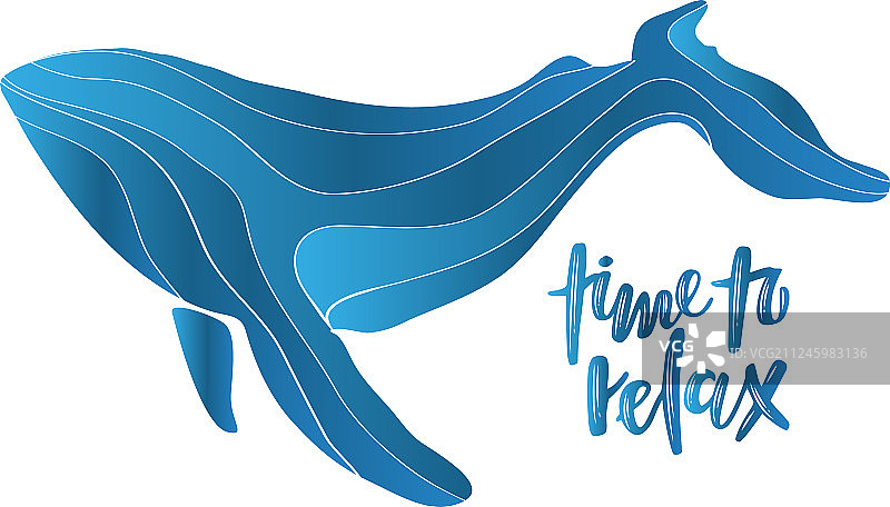 白色背景上的鲸鱼图片素材