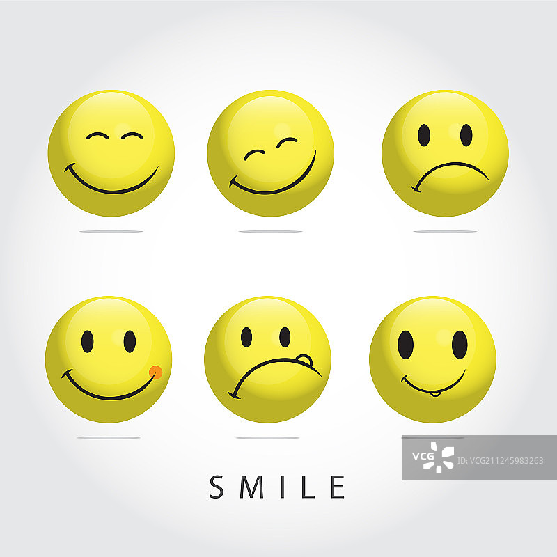 微笑表情符号模板设计图片素材