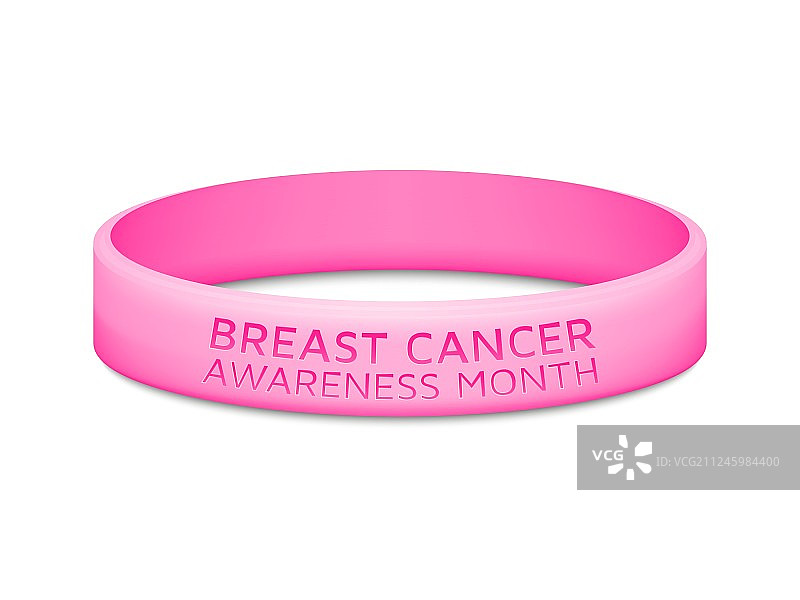乳腺癌防治月橡胶腕带图片素材