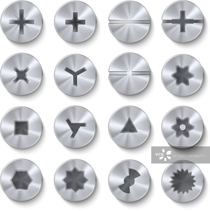 螺栓和螺钉写实风格合集图片素材