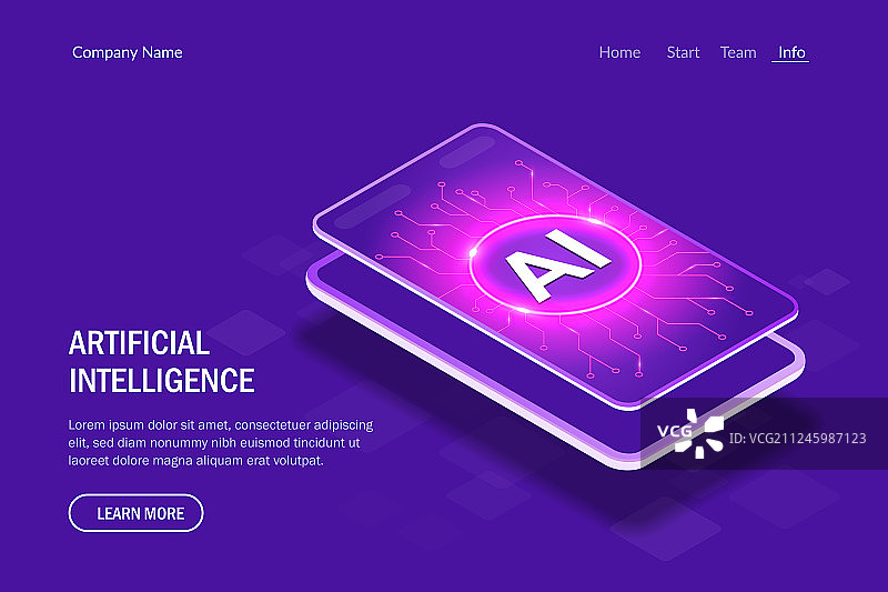 手机网页中的人工智能图片素材