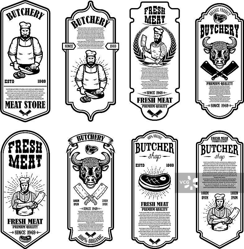 肉店宣传单设计元素图片素材