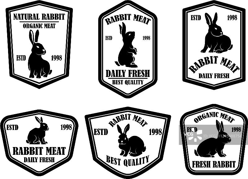 兔子肉标志设计元素合集图片素材