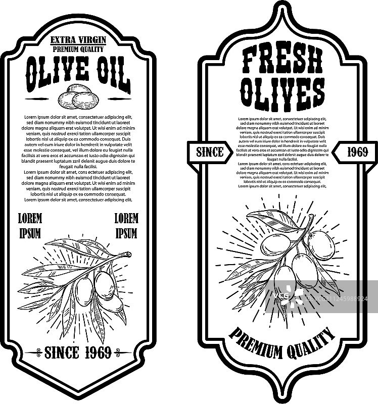 复古橄榄油宣传单模板设计图片素材