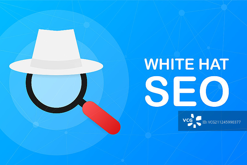白色帽子SEO banner放大镜和其他搜索图片素材