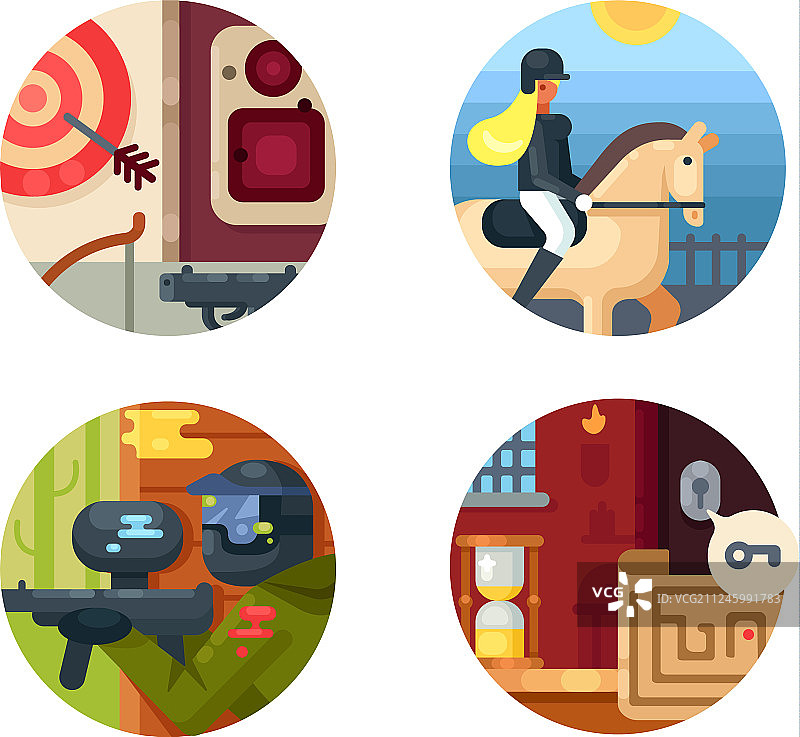 休闲图标集图片素材