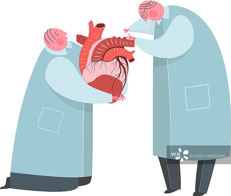 医生或科学家研究心脏图片素材