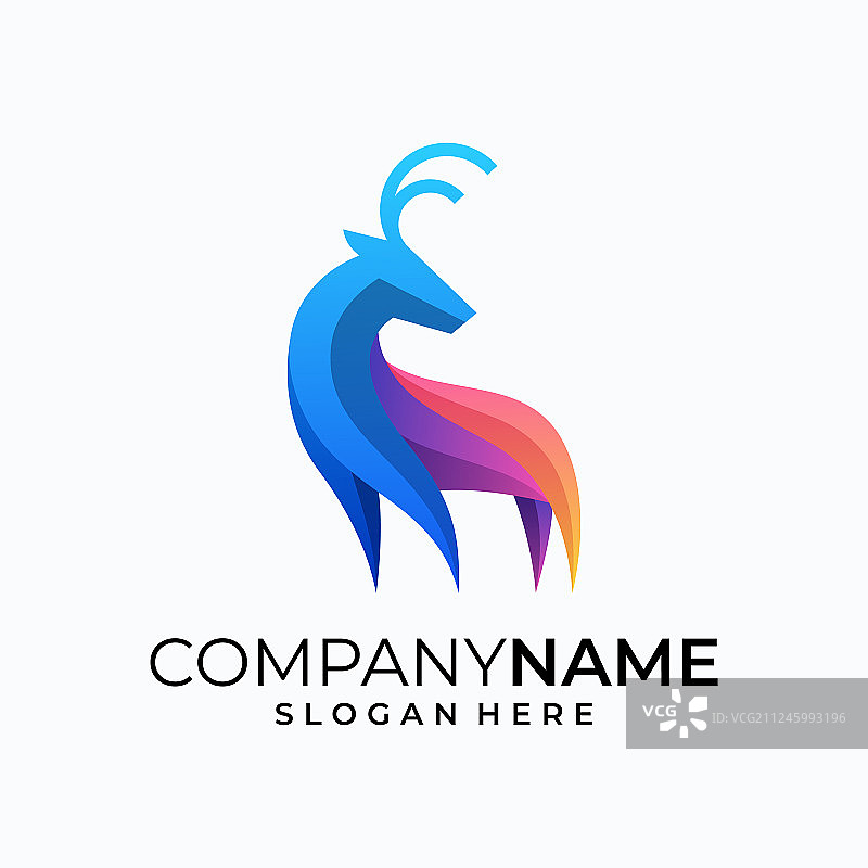 抽象鹿设计模板图片素材