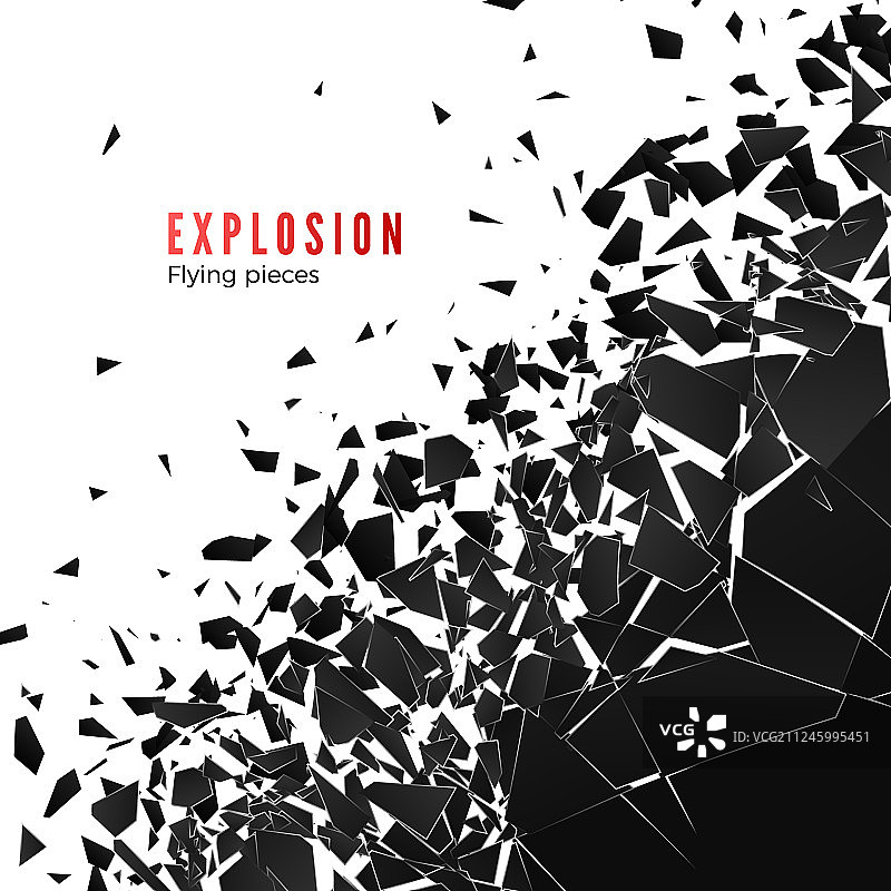 墙后的抽象云片和碎片图片素材