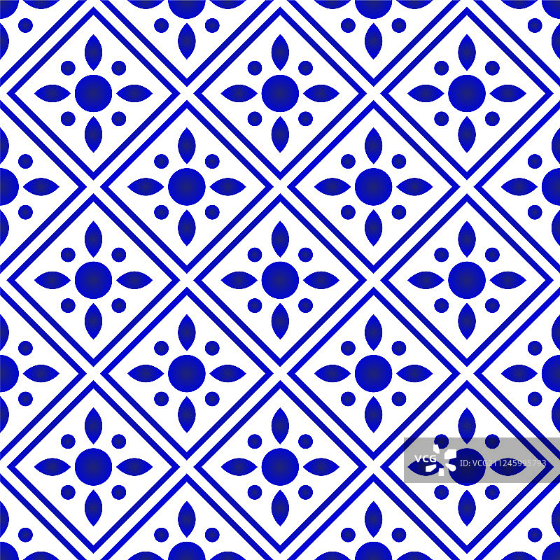 蓝白图案图片素材