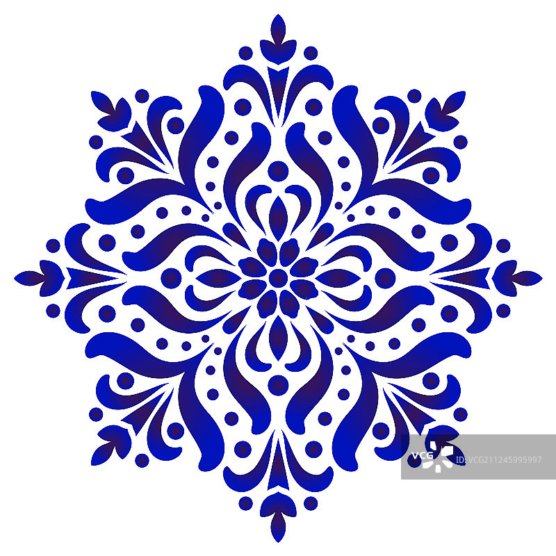 装饰性蓝白花朵图片素材