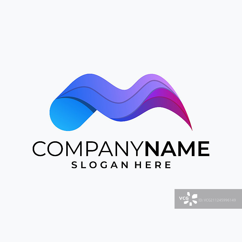 抽象字母M模板图片素材