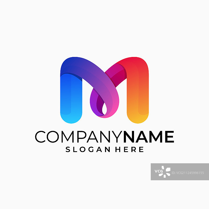 抽象字母M设计模板图片素材